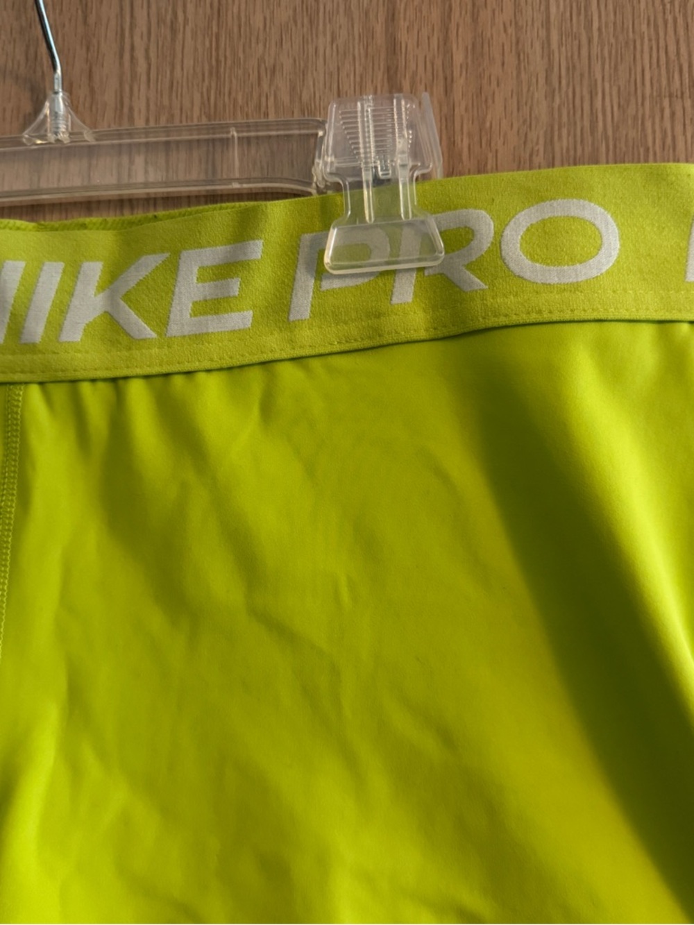 💜4/$40 Nike Neon Lime Pro Stretch Athletic Shorts - Picture 4 of 7